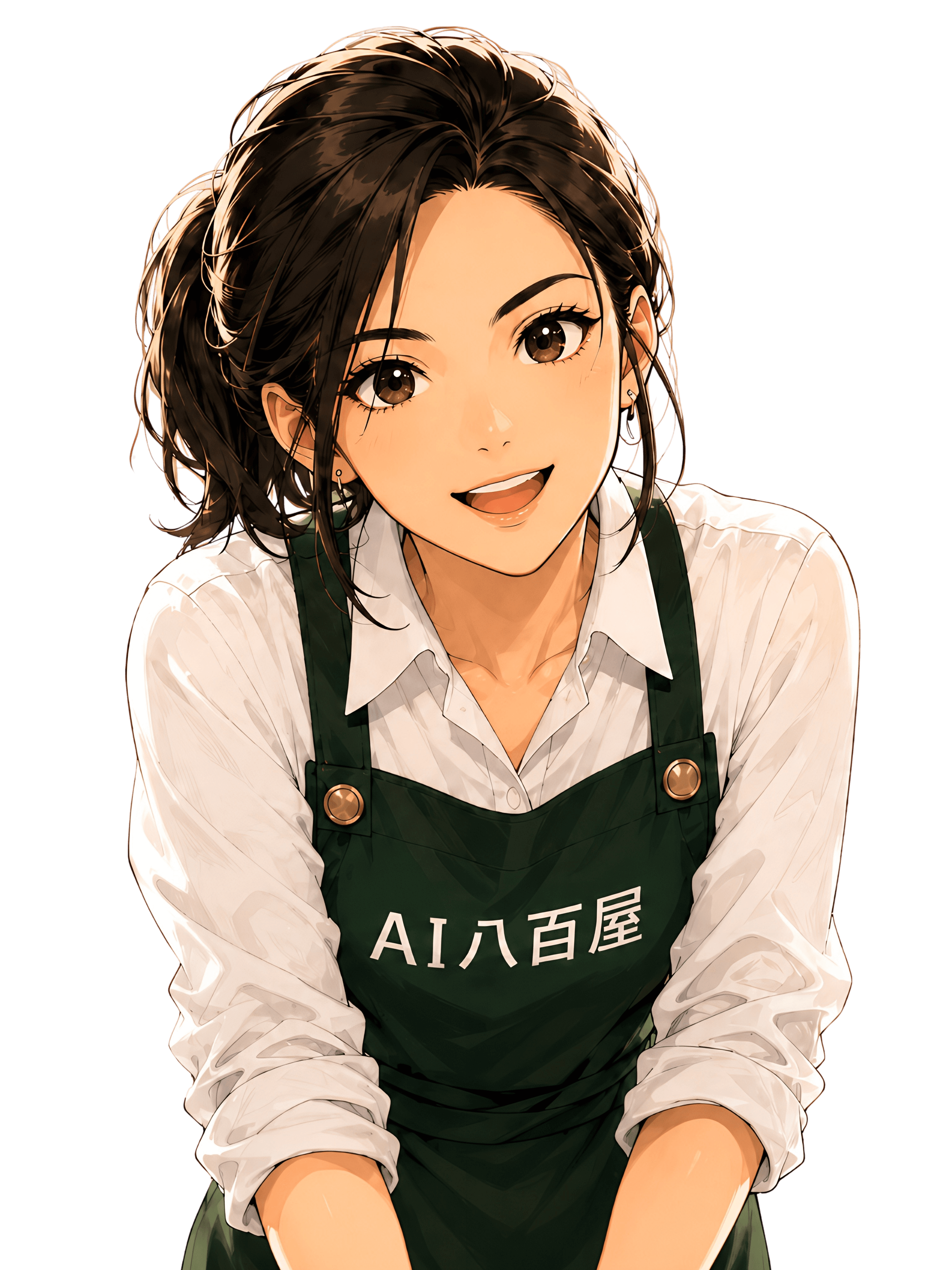 AI八百屋の店員のイラスト